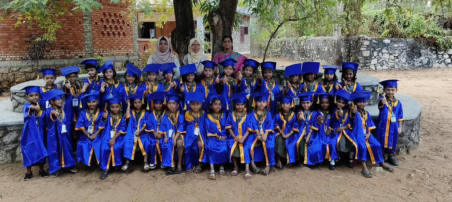 Kindergarten graduates celebrating together